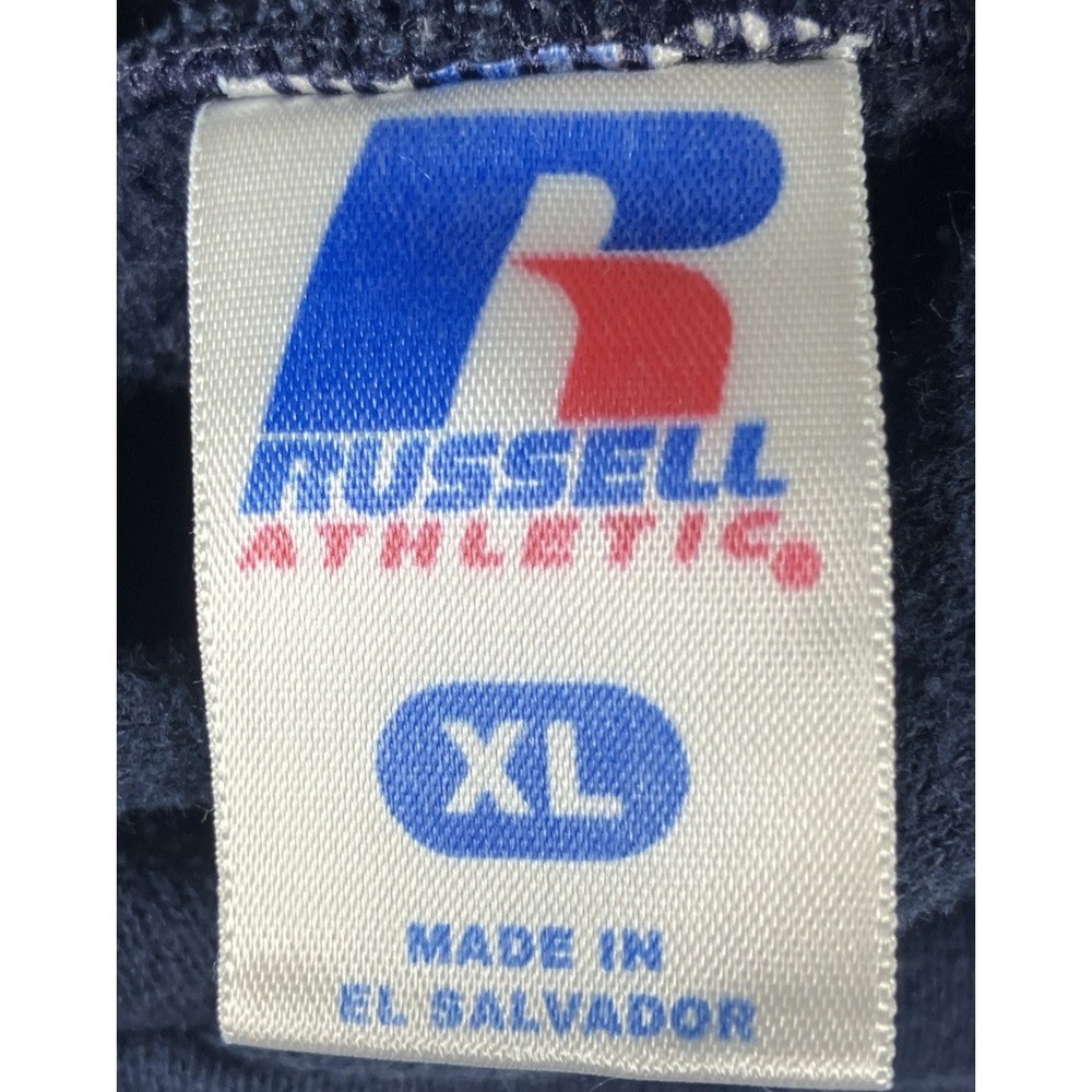 Vintage Russell Athletic East Carolina University Hoodie Navy Blue Size XL - Picture 3 of 9